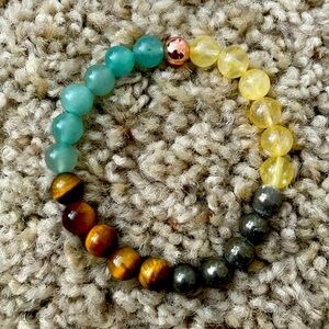 8 mm stone beads bracelet DIY, one of kind,